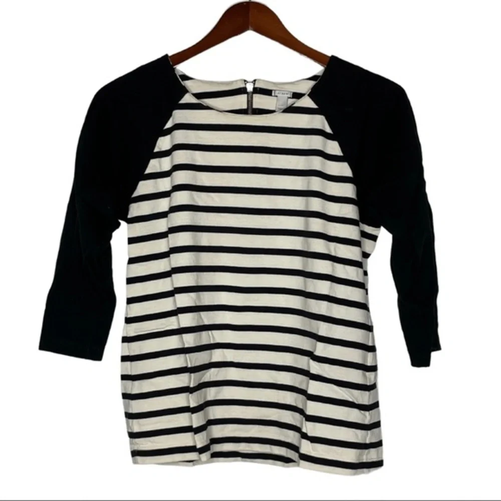 J. Crew Striped Raglan - Picture 2 of 3